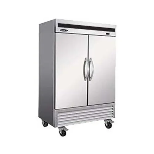 53" Two Section Solid Door Reach-In Refrigerator, 42 cu. ft.