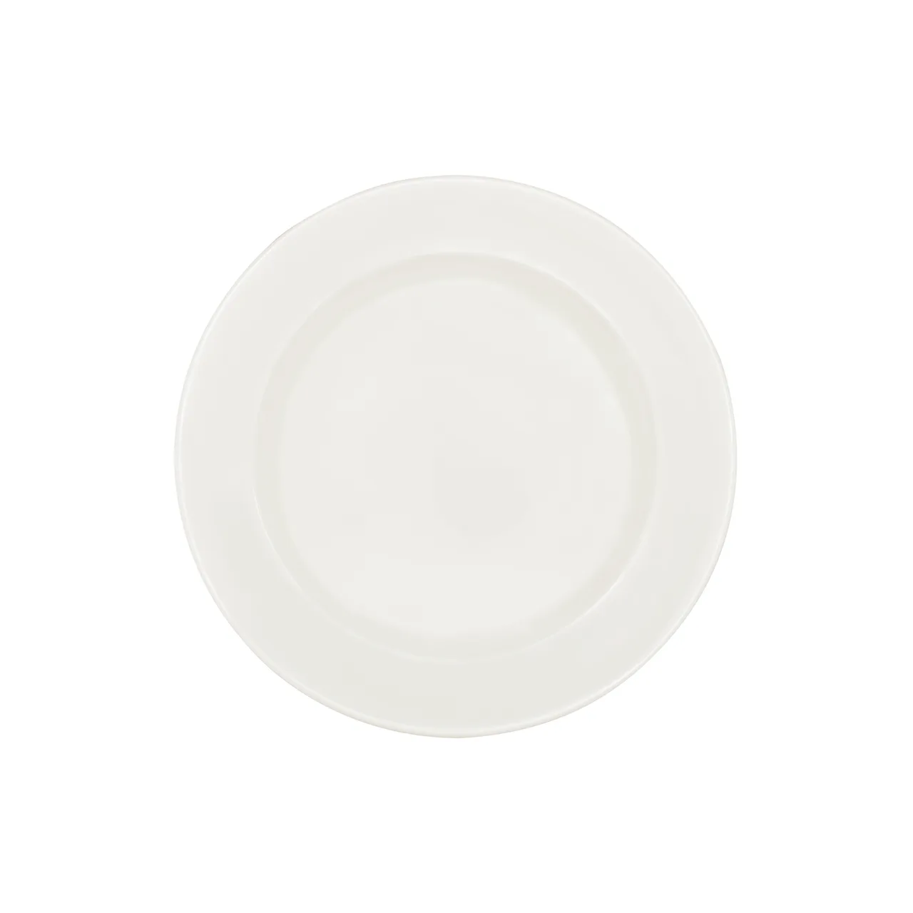 CAC China MLDRE-21 - 12" Round Ivory Melamine Plate, Rolled Edge, 12" Diameter, 1 Dozen