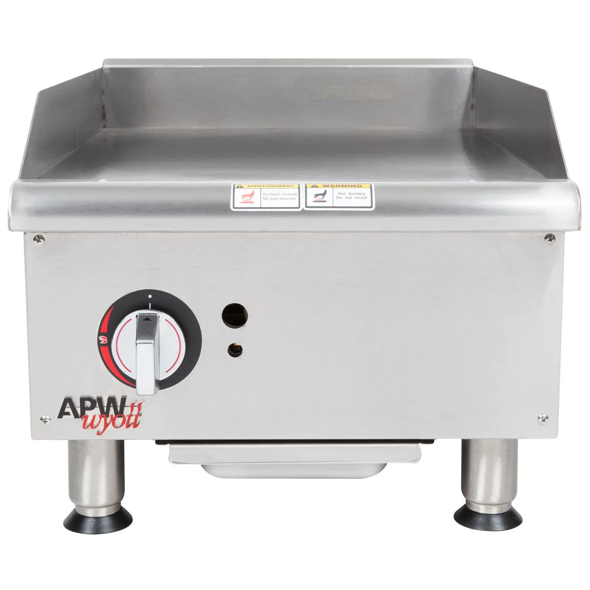 APW Wyott GGM-18S 18" Countertop Gas Griddle with Manual Controls, 3/4" Steel Plate, 20.000 BTU