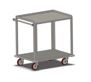 Carter-Hoffmann UC2S2433 Stainless Steel Two Shelf Utility Cart w/ 700 lb. Capacity