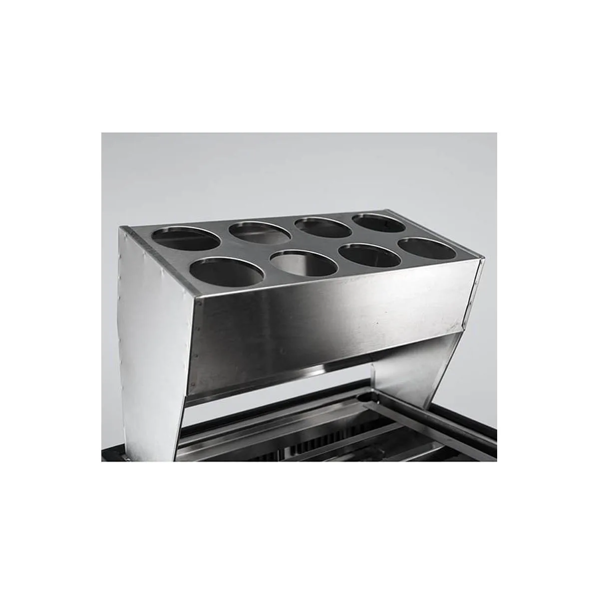 Lakeside 996 Stainless Mobile Tray Dispenser with 2 Open Sides for 14" x 18" or 15" x 20" Trays