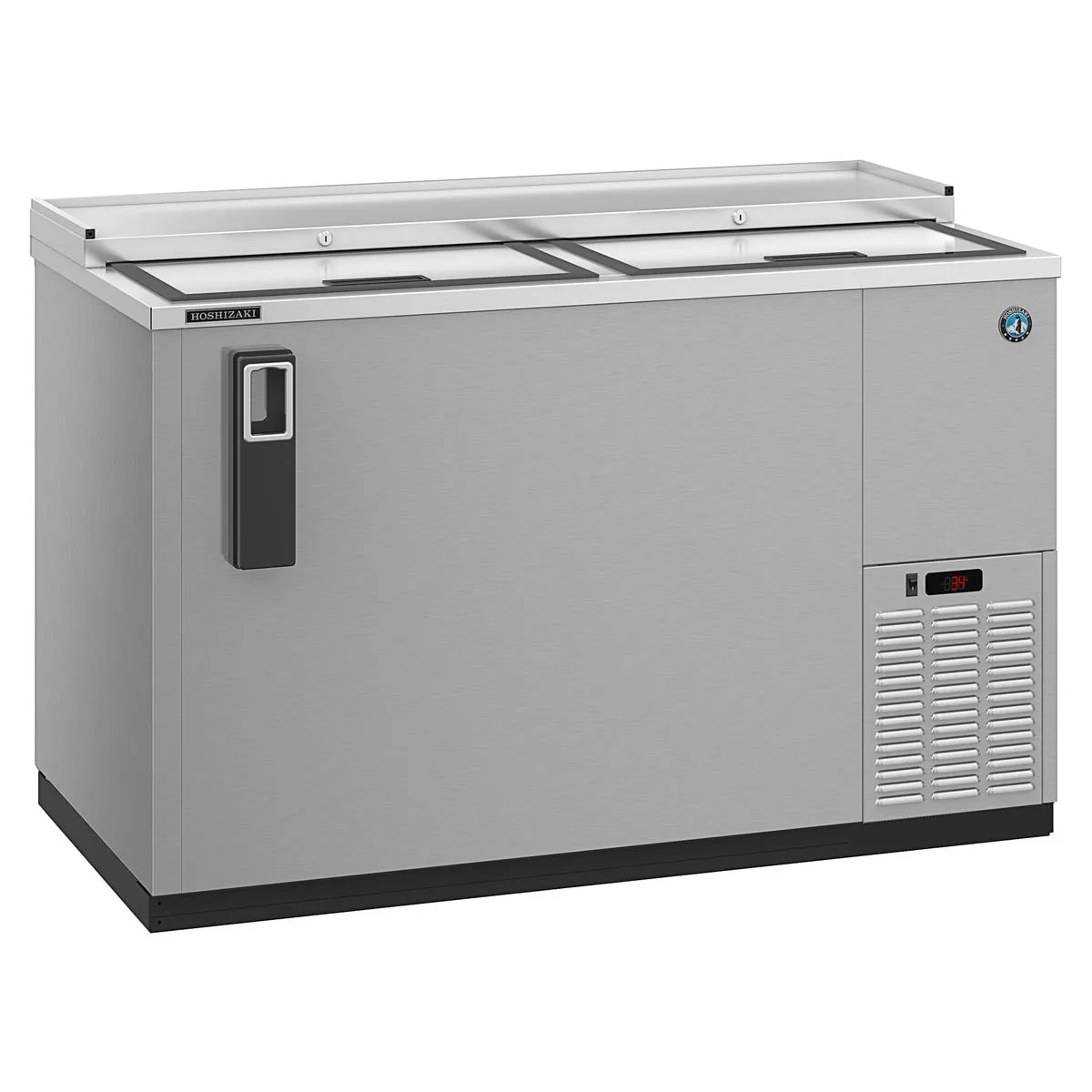 Hoshizaki CC50-S 50" Two Section Stainless Steel Horizontal Bottle Cooler, 14.4 cu. ft.