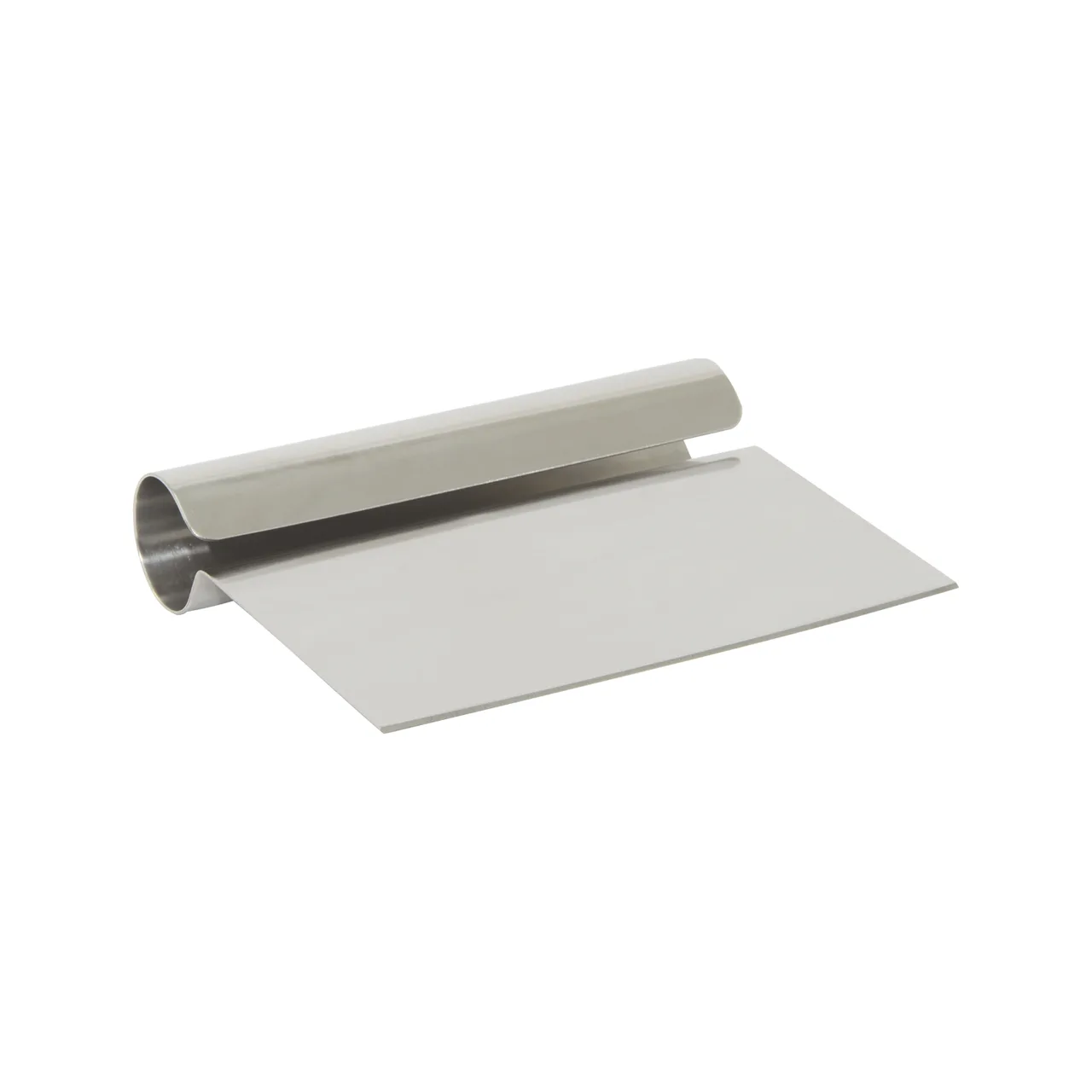 CAC China SCPS-514 Dough Scraper, 5-1/4"L x 4-1/4"W, Round Handle, Flexible Blade, Stainless Steel