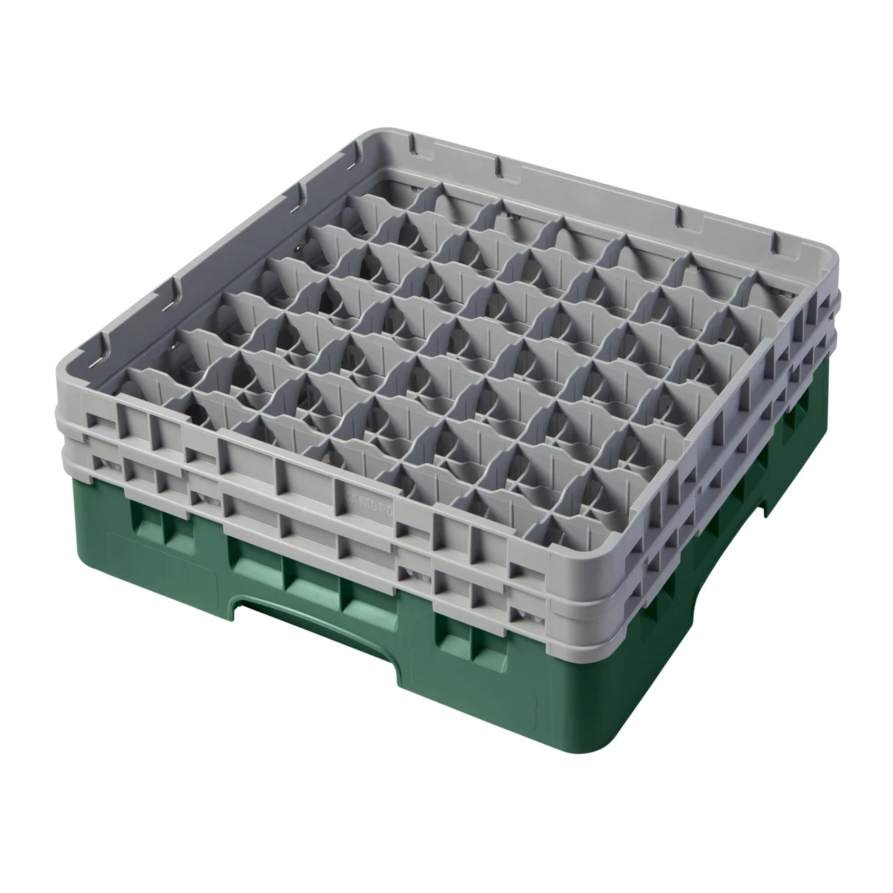Cambro 49S434119 Camrack Glass Rack, Sherwood Green, 19-3/4" x 19-3/4", 49 Compartments, 2-7/16" Max Dia, 5-1/4" Max Height