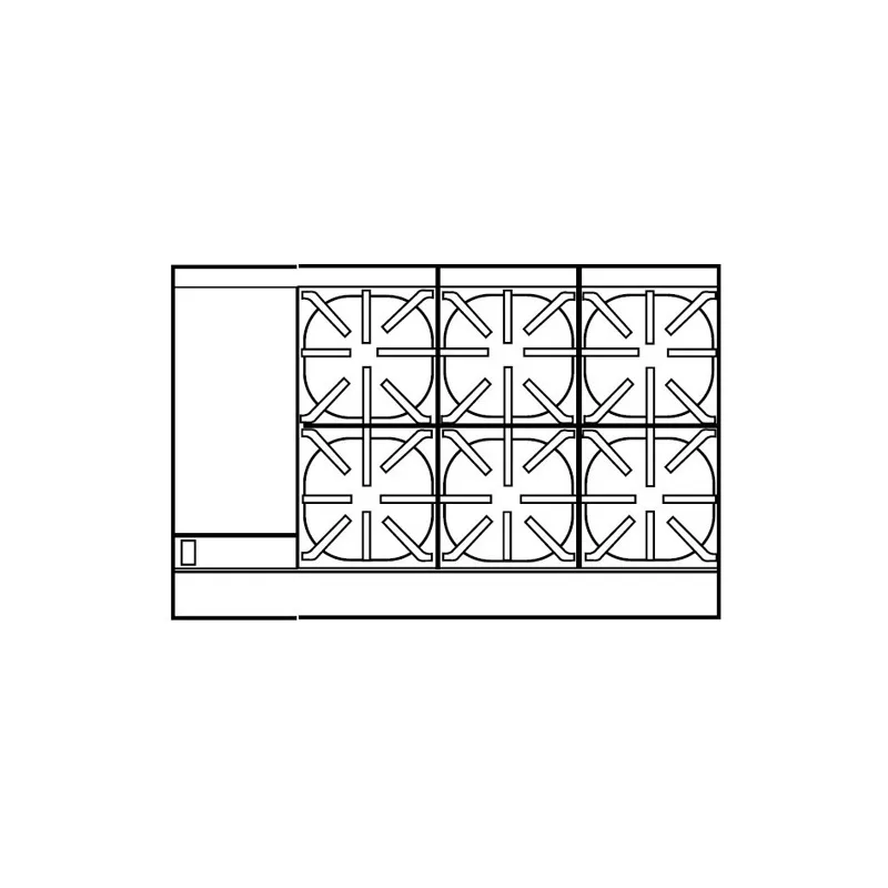Imperial IR-6-G12-C-XB 48" Gas Restaurant Range w/ (6) Open Burners, 12" Griddle, (1) Convection Oven, (1) Cabinet Base, 242.000 BTU