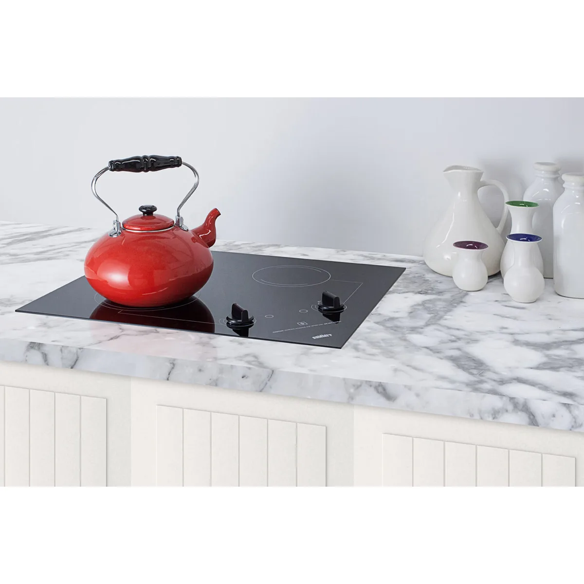 Summit CR2B121 21" Electric Radiant Cooktop w/ (2) Burners, Black Smooth Ceramic Glass Surface, 1.4 kW, 115v