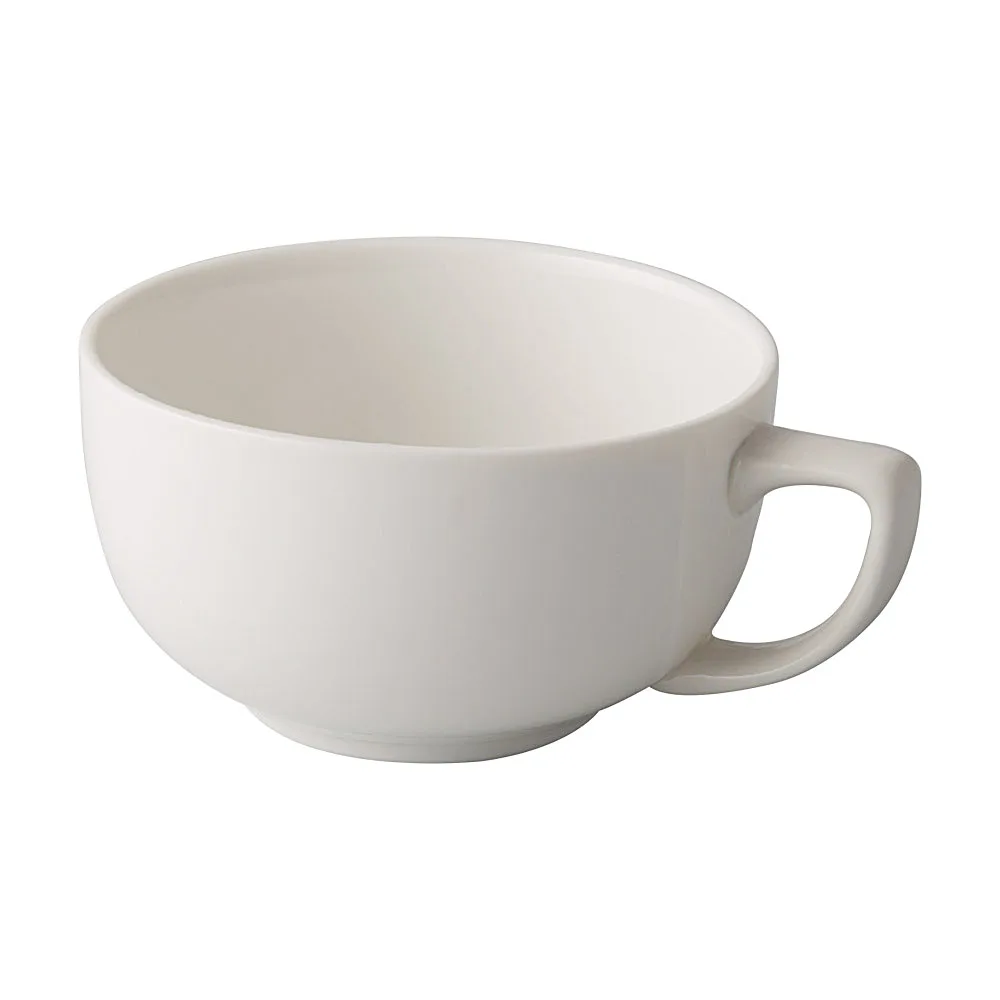 CAC China GW-56 Great Wall Cappuccino Cup, 14 oz, 4.75" Dia x 2.63" H, White Porcelain, Safe - 1 Dozen