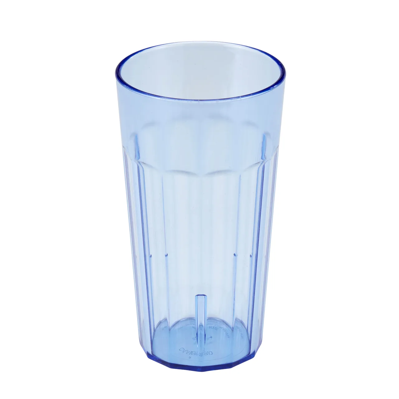Cambro NT16401 Newport Tumbler, 16.4 oz Fluted SAN Plastic, Blue, 3‑¼" Top, Dishwasher Safe