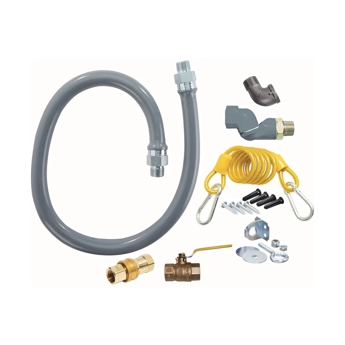 Dormont RG100S48 ReliaGuard 48" Gas Connector Kit, SwivelGuard, Snap Quick-Disconnect, 1" Diameter