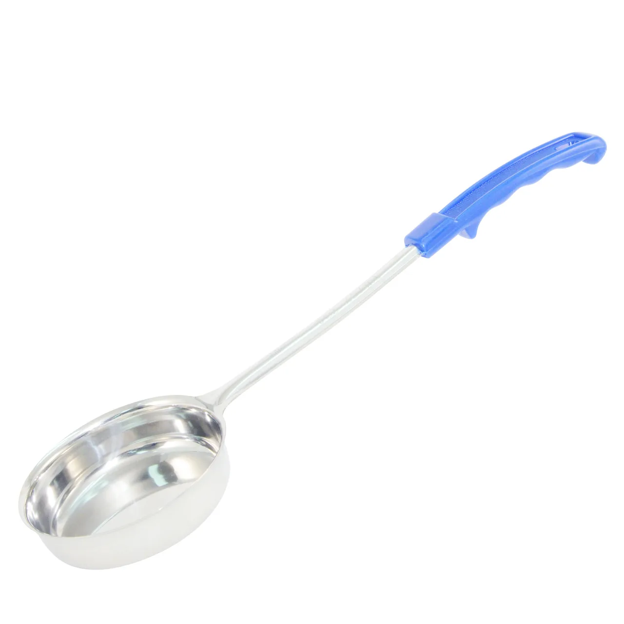 CAC China SPCT-8BL Portion Controller Spoon, 8 oz Capacity, Stainless Steel, Blue Handle