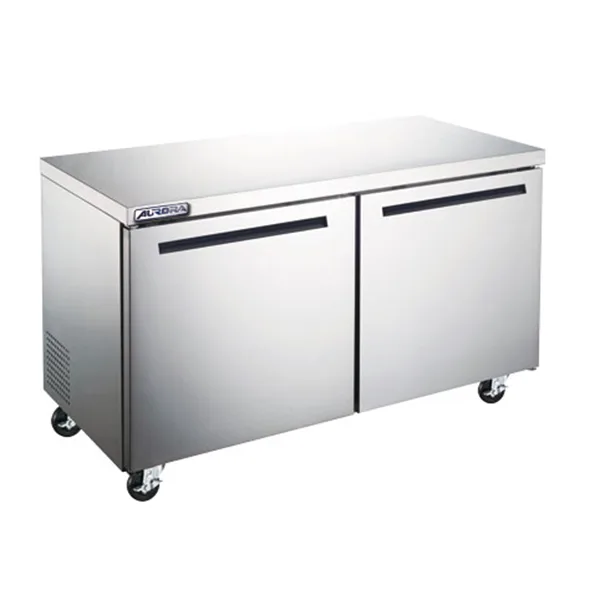 Omcan USA 59056 47" 2-Section Undercounter Refrigerator w/ 2 Doors, 12 cu ft