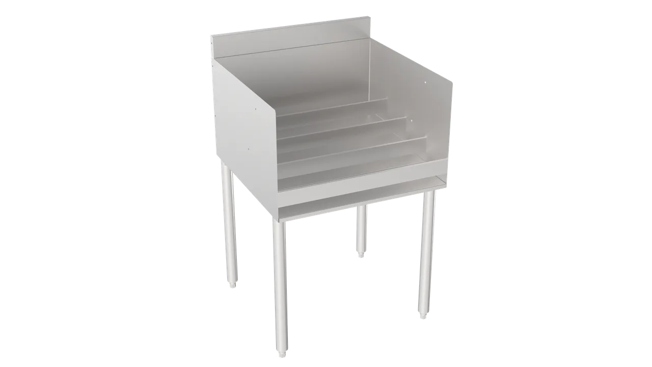 Krowne 18-24RD Silver Series 4-Step Raised Liquor Display, 24" W X 22.5" D