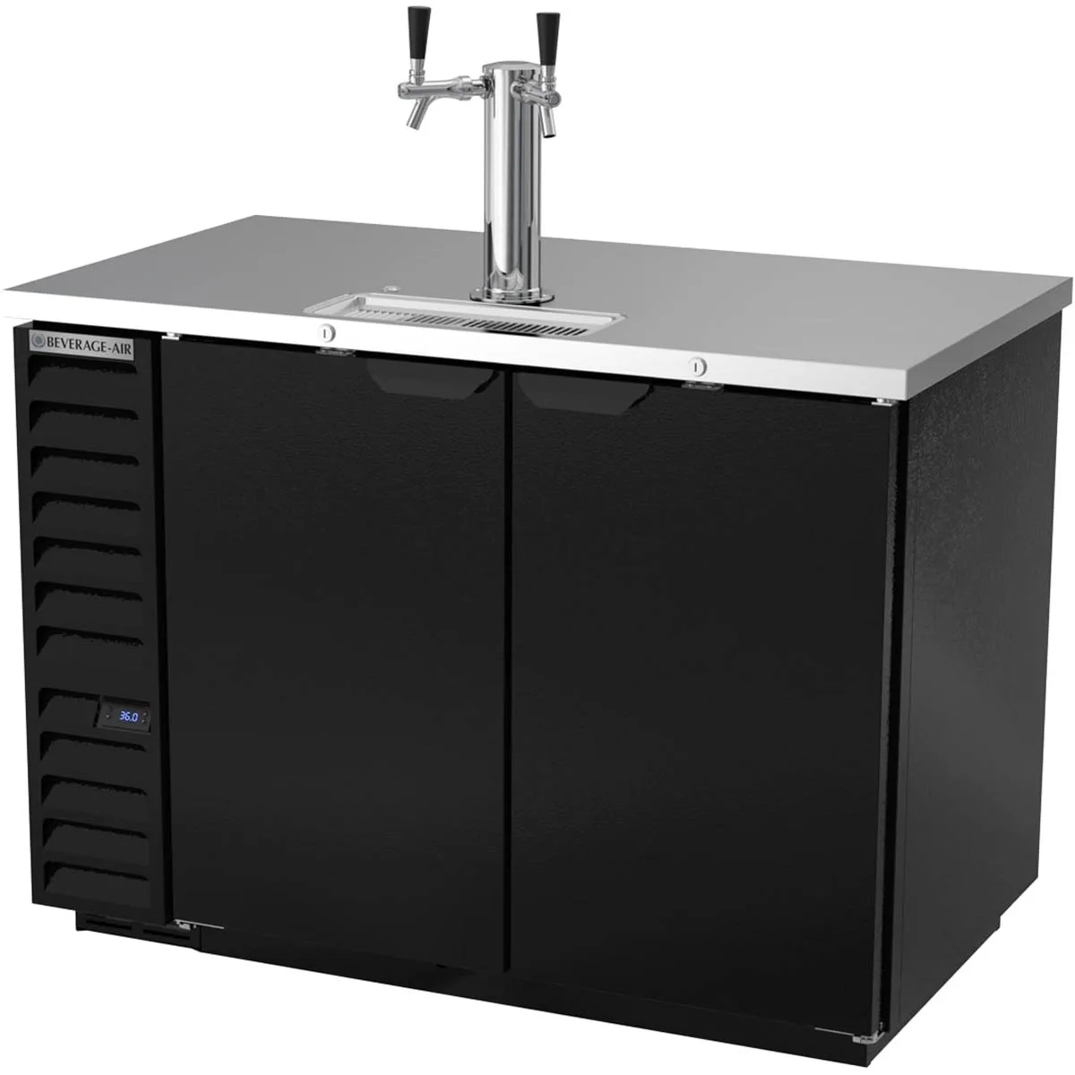 Beverage Air DD50HC-1-B 50" Draft Beer Cooler w/ 2 Kegs, 17.86 cu. ft., 1 Dual-Tap Tower