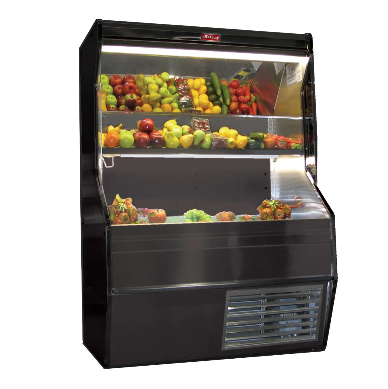 Howard-McCray R-P32E-10S-B-LED 122" Remote Refrigerated Produce Display Case, Black