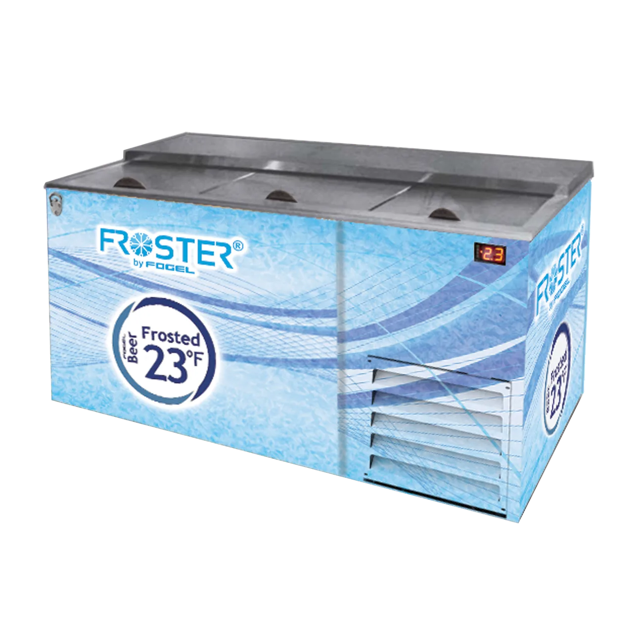 Howard-McCray FROSTER-B-65-HCB 66-1/4"W Black Horizontal Bottle Cooler