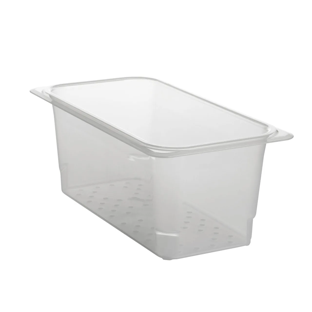 Cambro 35CLRPP190 Pan Colander, 1/3 Size, 6-15/16" x 12-3/4" x 5" Deep, Clear Plastic, NSF