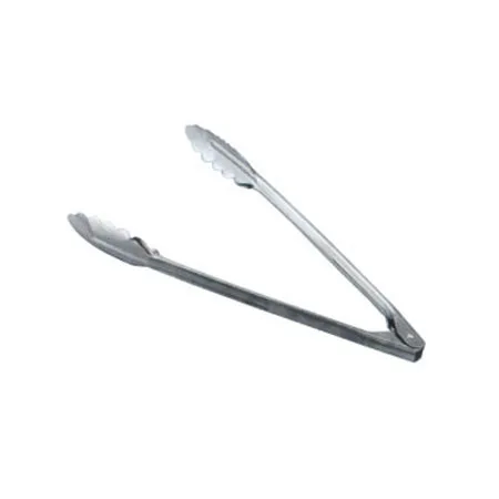 Omcan USA 80791 - 12" Stainless Steel Coiled Spring Utility Tongs, Heavy‑Weight Kitchen Tool