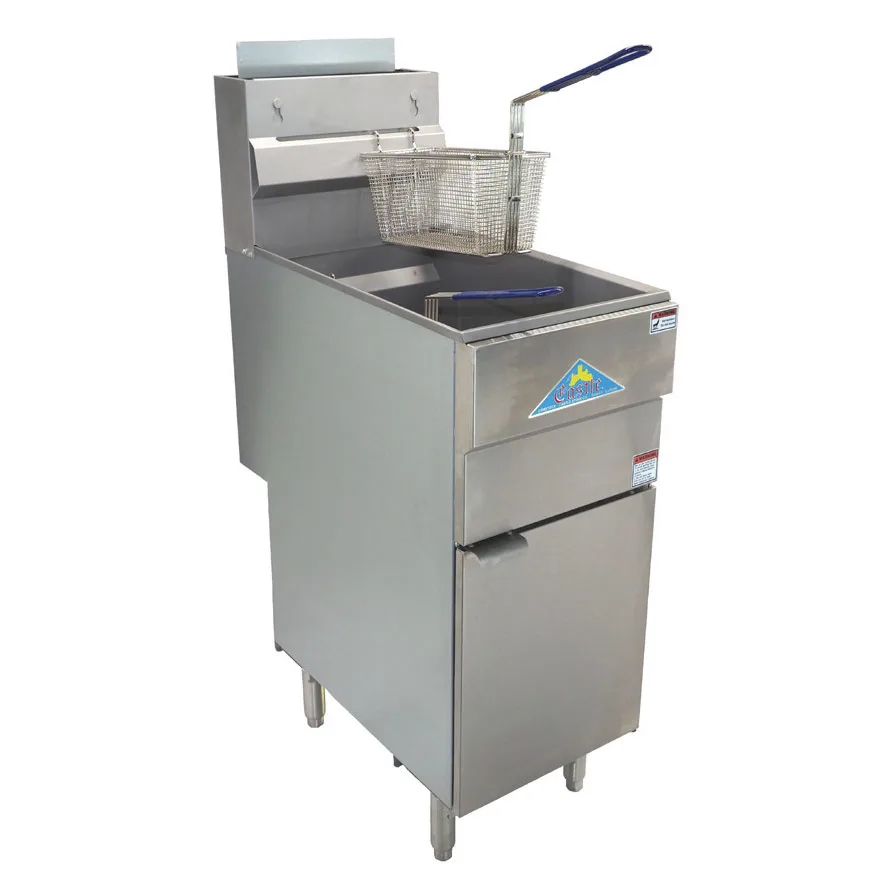 Comstock-Castle GF90-P 15" Full Pot Floor Model LP Gas Fryer w/ 40-lb Capacity, Thermostat