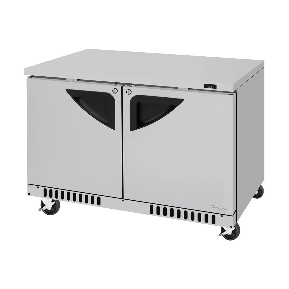 Turbo Air TUR-48SD-FB-N 48" 2-Section Undercounter Refrigerator w/ 2 Doors, 11 cu. ft.