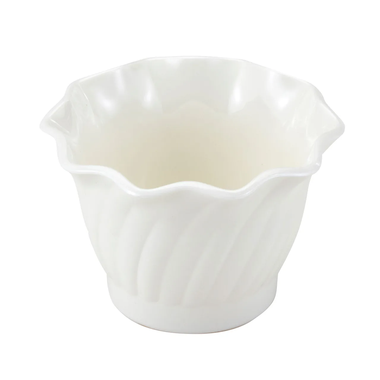 Cambro SRB5CW148 Swirl Plastic Soup Salad Bowl, 5 oz (3 in) White Camwear® Polycarbonate, - 24/Case