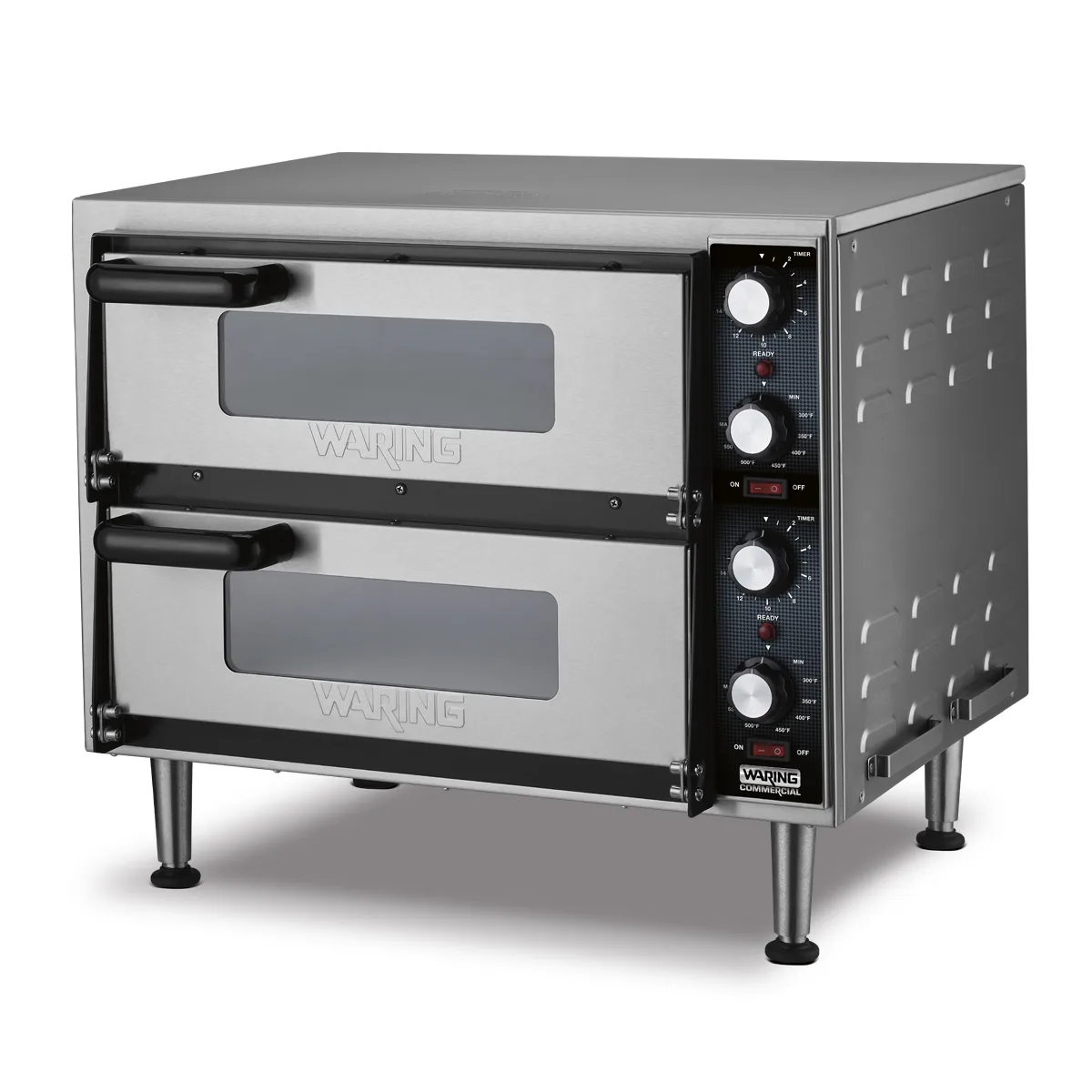Waring WPO350 25" Electric Countertop Pizza Bake Oven w/ Double Deck, 2 Glass Doors
