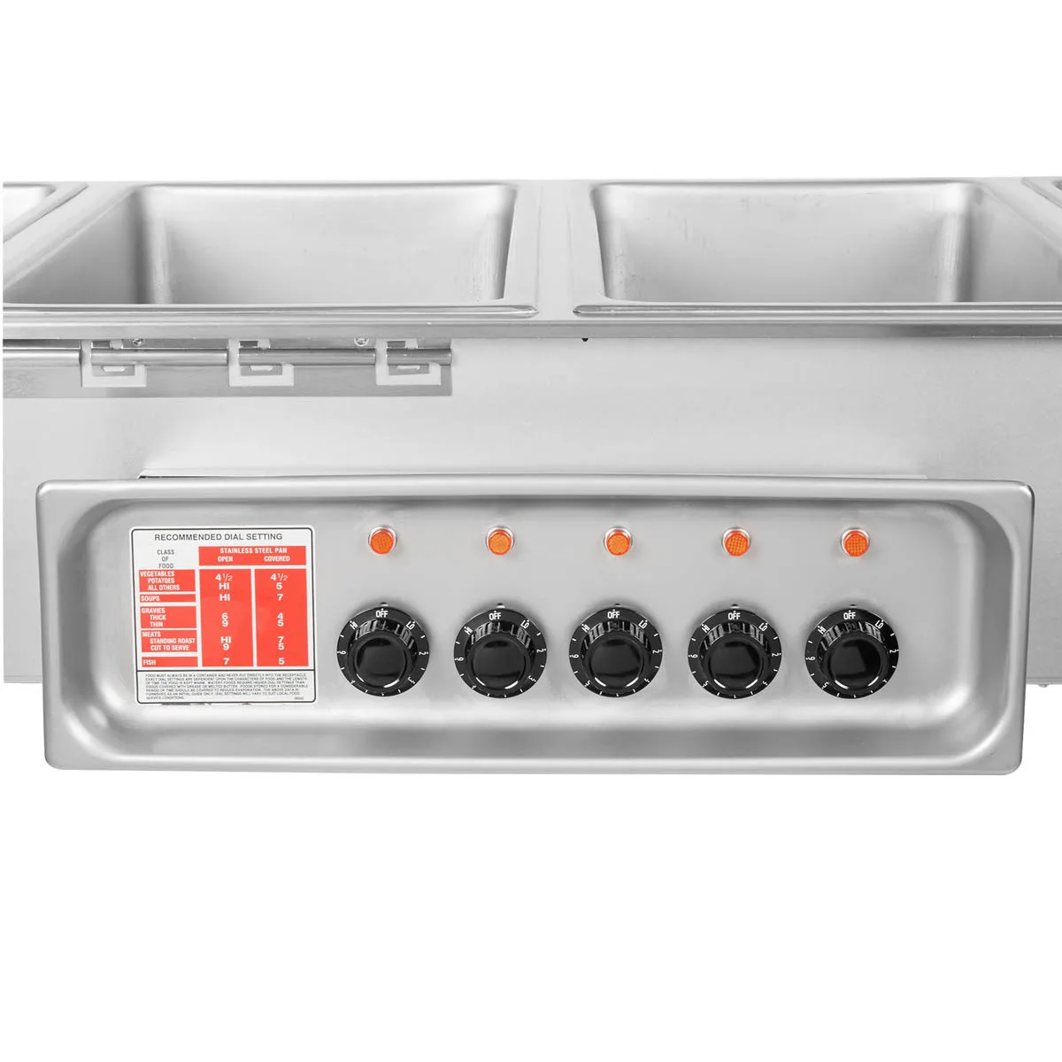 APW Wyott HFW-5DS Hot Food Well Unit, Drop-In, Electric, (5) 12" X 20" Wells
