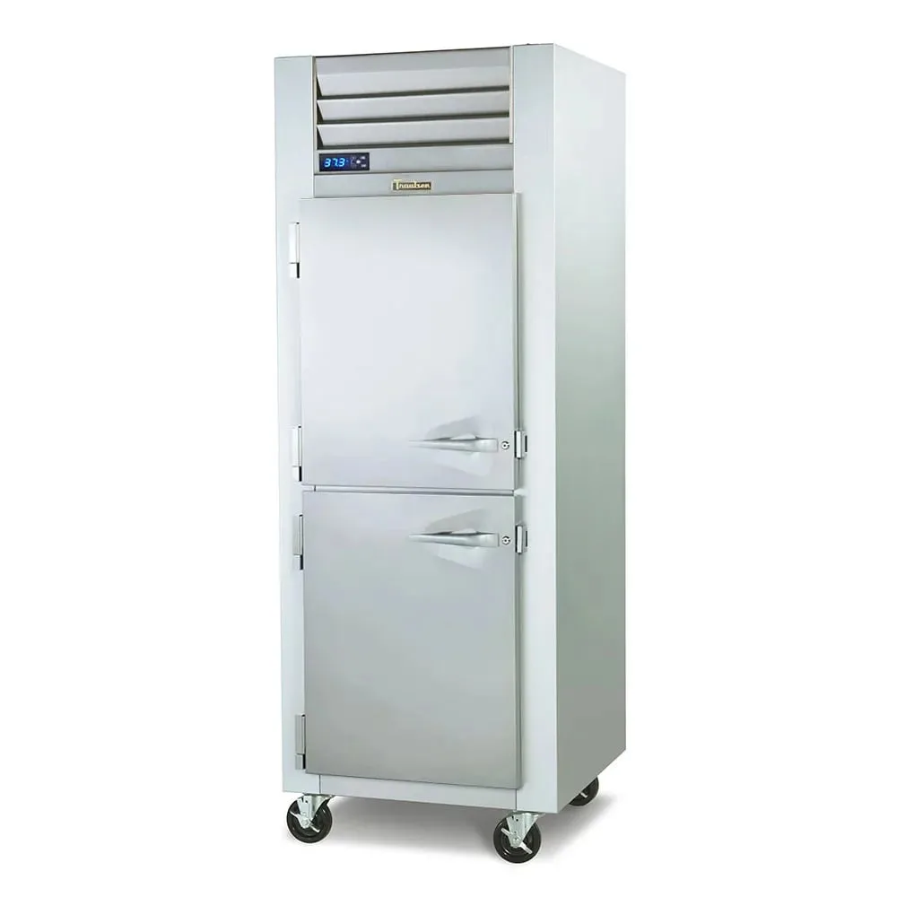 Traulsen G10005P 30" 1-Section Pass-Thru Refrigerator w/ 4 Half Solid Doors (left/right hinged), Top Mount, 24.72 cu. ft.