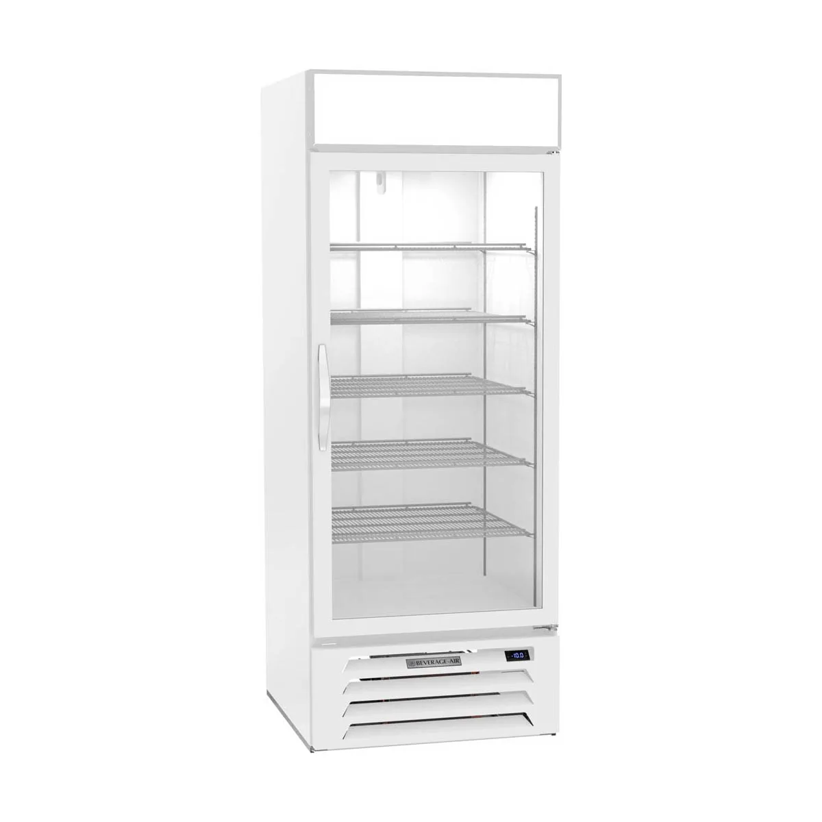 Beverage-Air MMF27HC-1-W 30" 1 Glass Door Merchandising Freezer in White, 26.5 cu. ft.