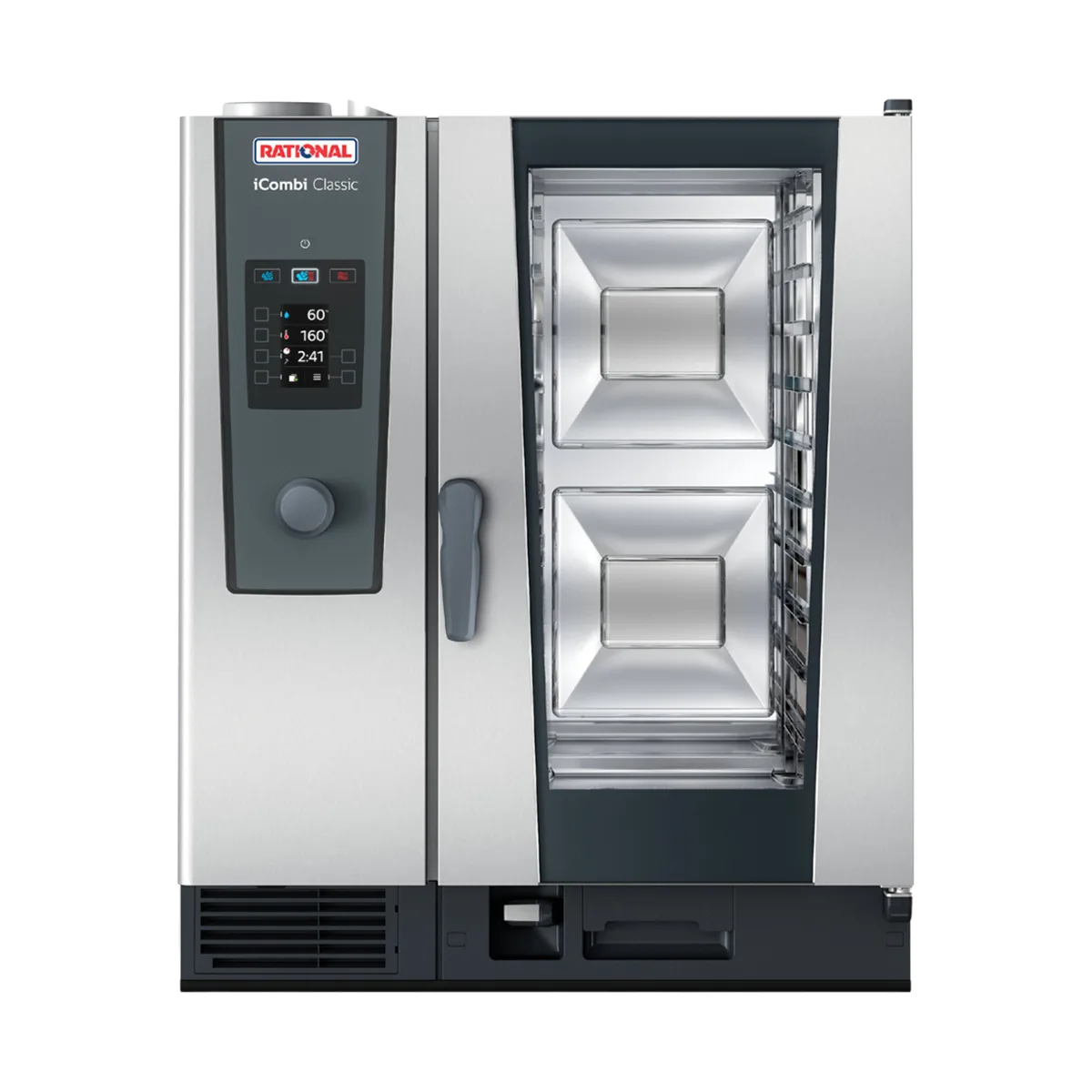 RATIONAL ICC 10-HALF E 208/240V 3 PH Half Size 10 Pan Electric Combi Oven w/ Manual Controls, Steam Generator
