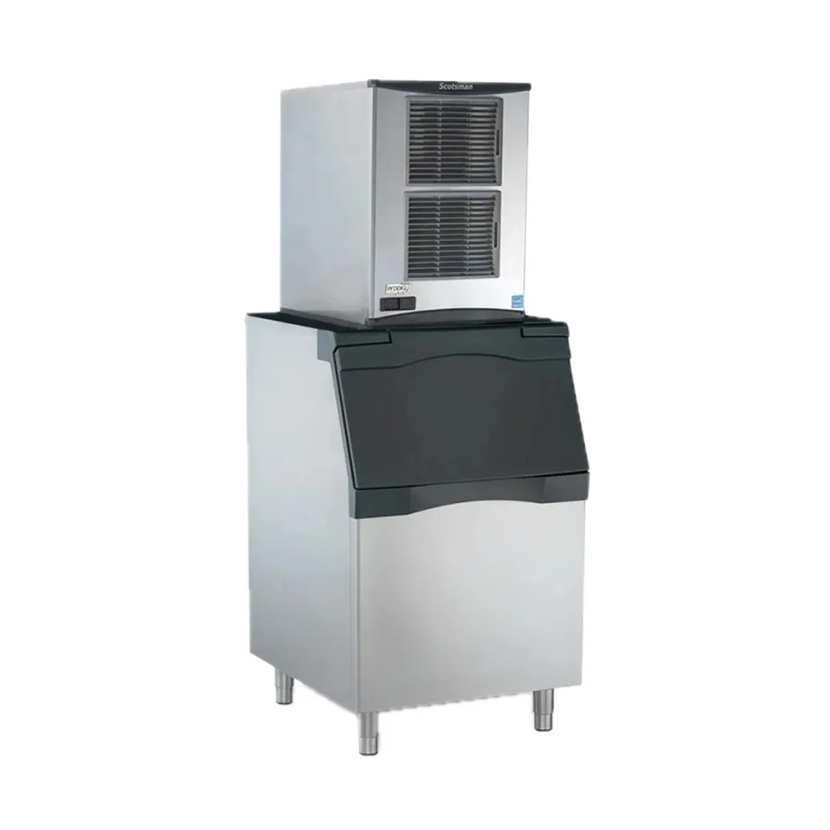 Scotsman NS0922AX-32/B530S/KBT27 Air Cooled Nugget 956 lb Ice Machine with Bin, 536 lb Stainless
