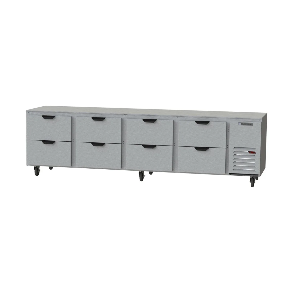Beverage Air UCRD119AHC-8 119" Four Section Undercounter Refrigerator w/ 8 Drawers, 40.5 cu. ft.
