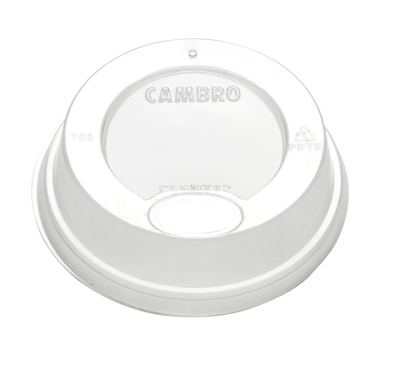 Cambro CLSNT12152 Translucent Sip Lid For LDT12 NT12 HT120CW Tumblers, Plastic - 1000/Case