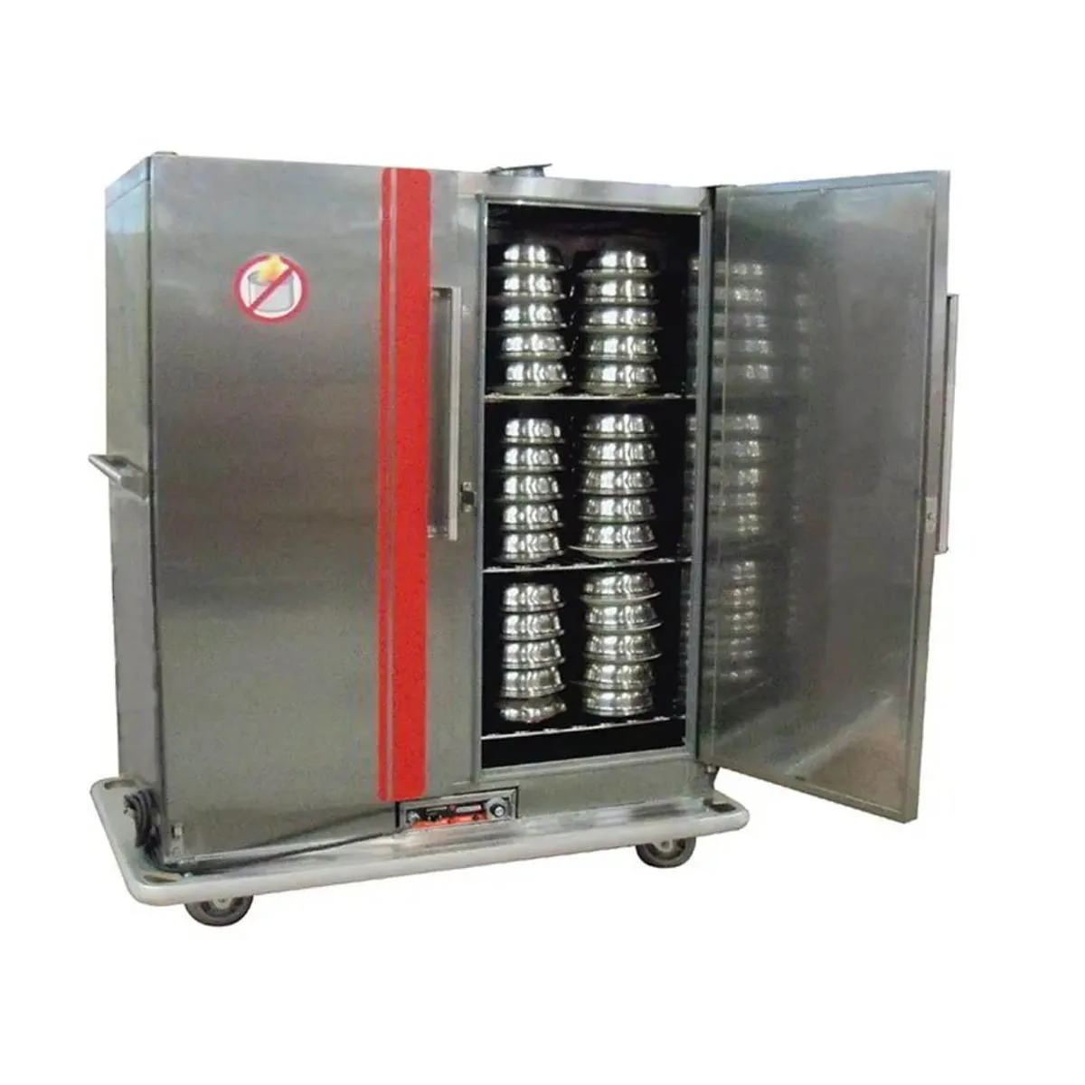 Carter-Hoffmann BR1000 67"-72" 2-Door Heated Banquet Cabinet, 120 Plate Capacity, Steel, EnduraHeat™
