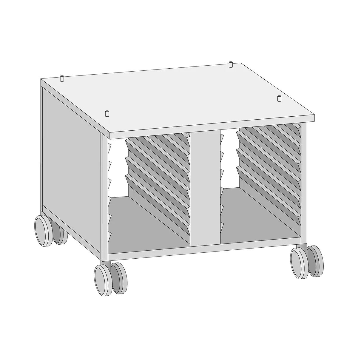 RATIONAL 60.30.329 Ug Ii Mobile Oven Stand, 14 Supporting Rails