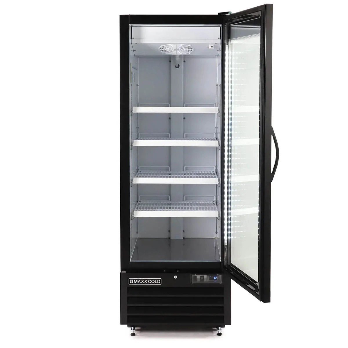 Maxx Cold MXGDM-30FBHC - 30 cu ft Glass Door Merchandiser, 27" Wide, 2/3 HP Compressor, Lockable Door