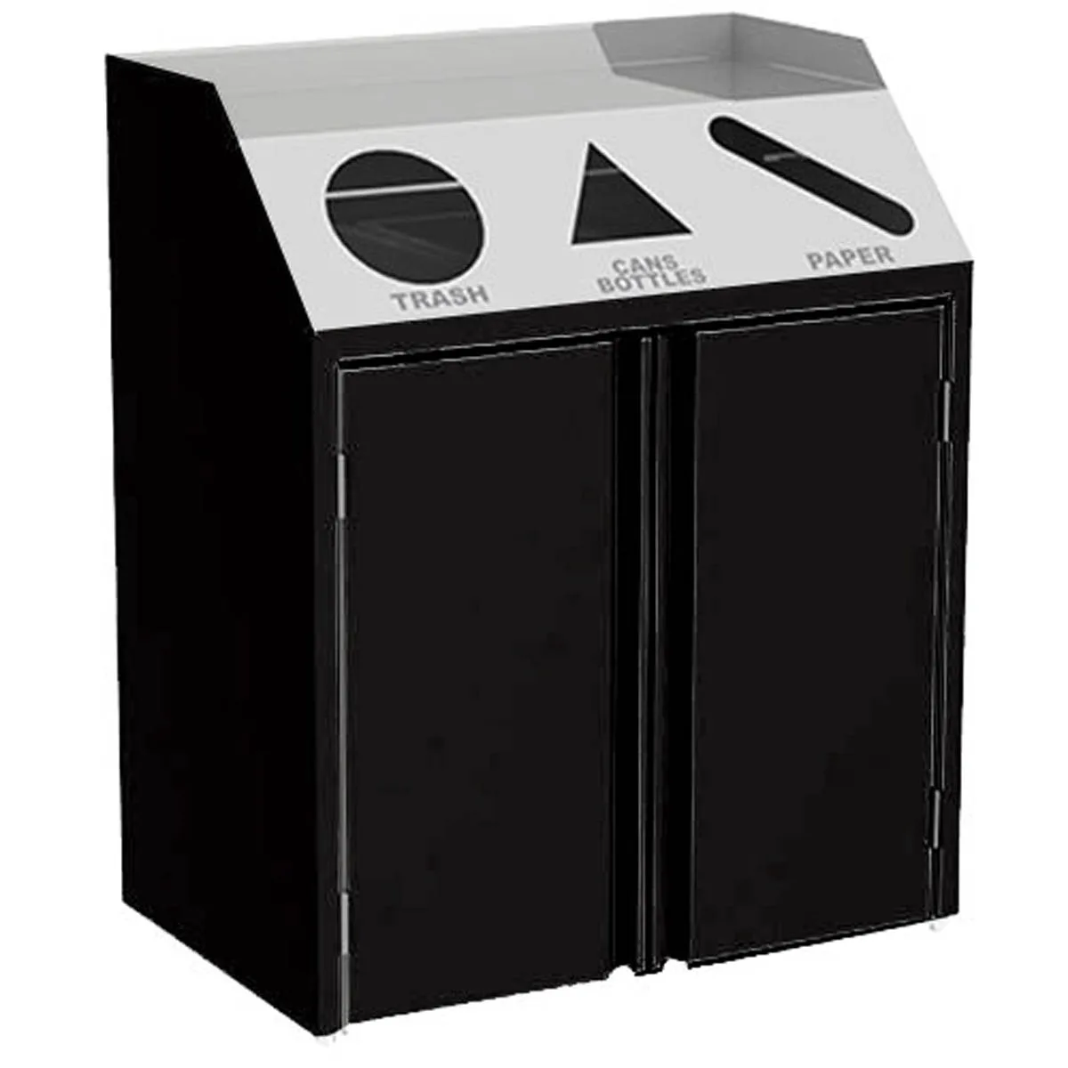Lakeside 4415 Waste & Recycle Station, 37-1/2"W X 23-1/4"D X 45-1/2"H