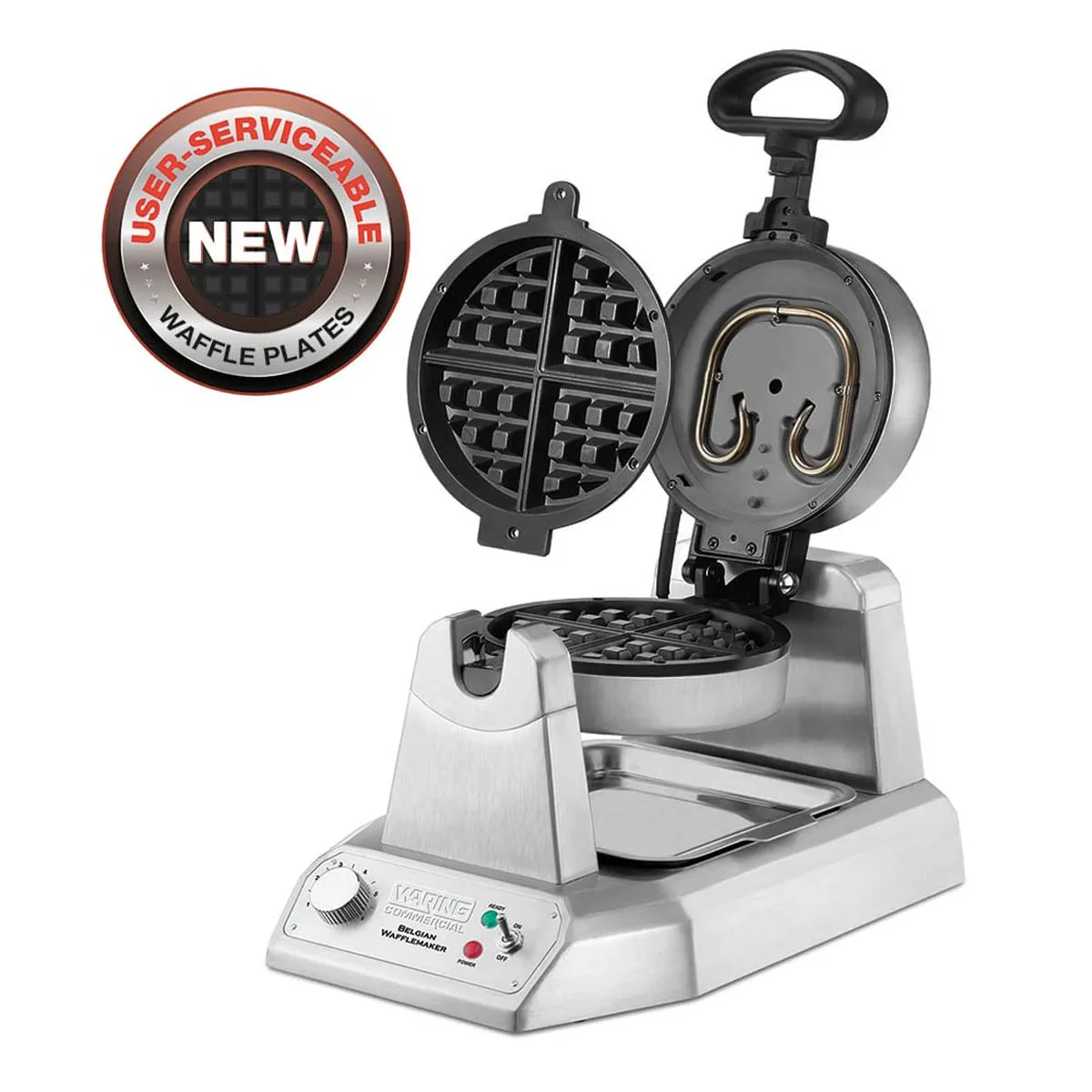 Waring WW180X Single Heavy-Duty Waffle Maker/Baker,Cast İron Grids