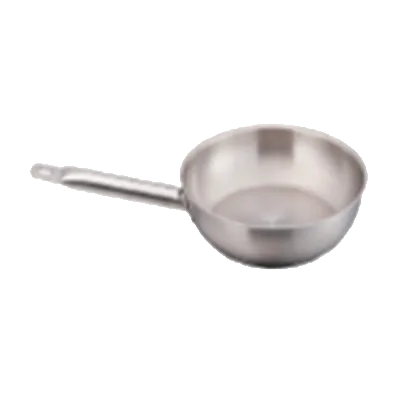 Omcan USA 80447 Fry Pan – 9-1/2" Dia x 1-4/5" Deep Steel, Handle, Dishwasher Safe, NSF, Uncoated