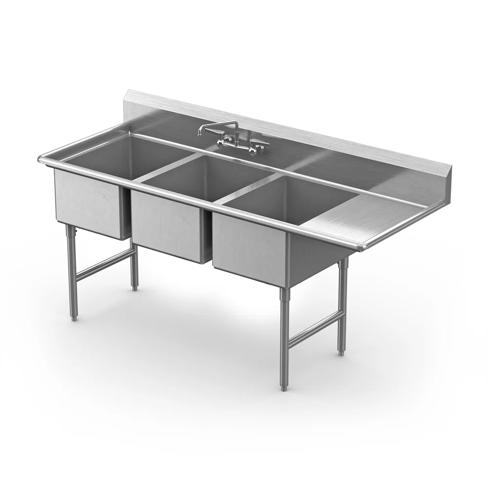Winholt WS3T2028RD18 Three Compartment Sink