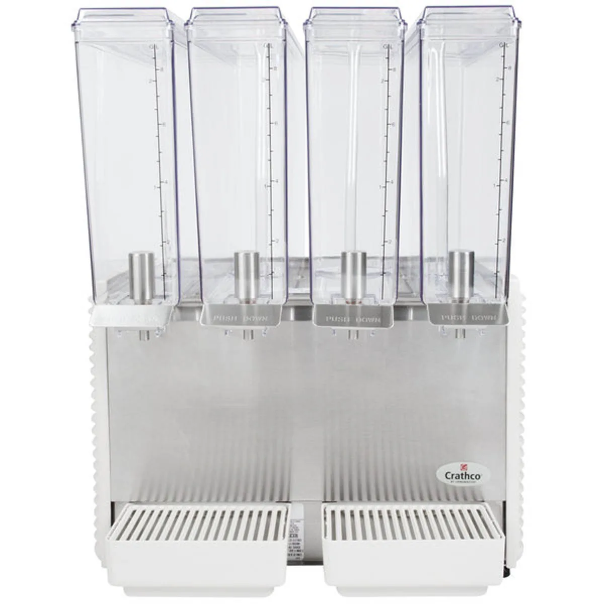 Crathco E49-4 Classic Bubbler® Beverage Dispenser with 4 Bowls / Agitator - 2.4 Gal (each) - 720W