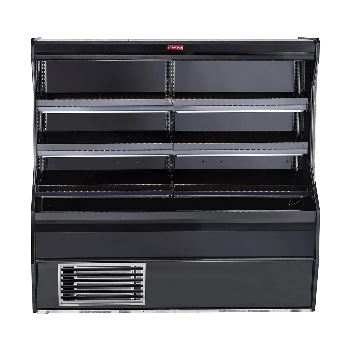 Howard-McCray SC-M32E-6-B-LED 74" Vertical Meat Open Air Merchandiser in Black, Self-Contained