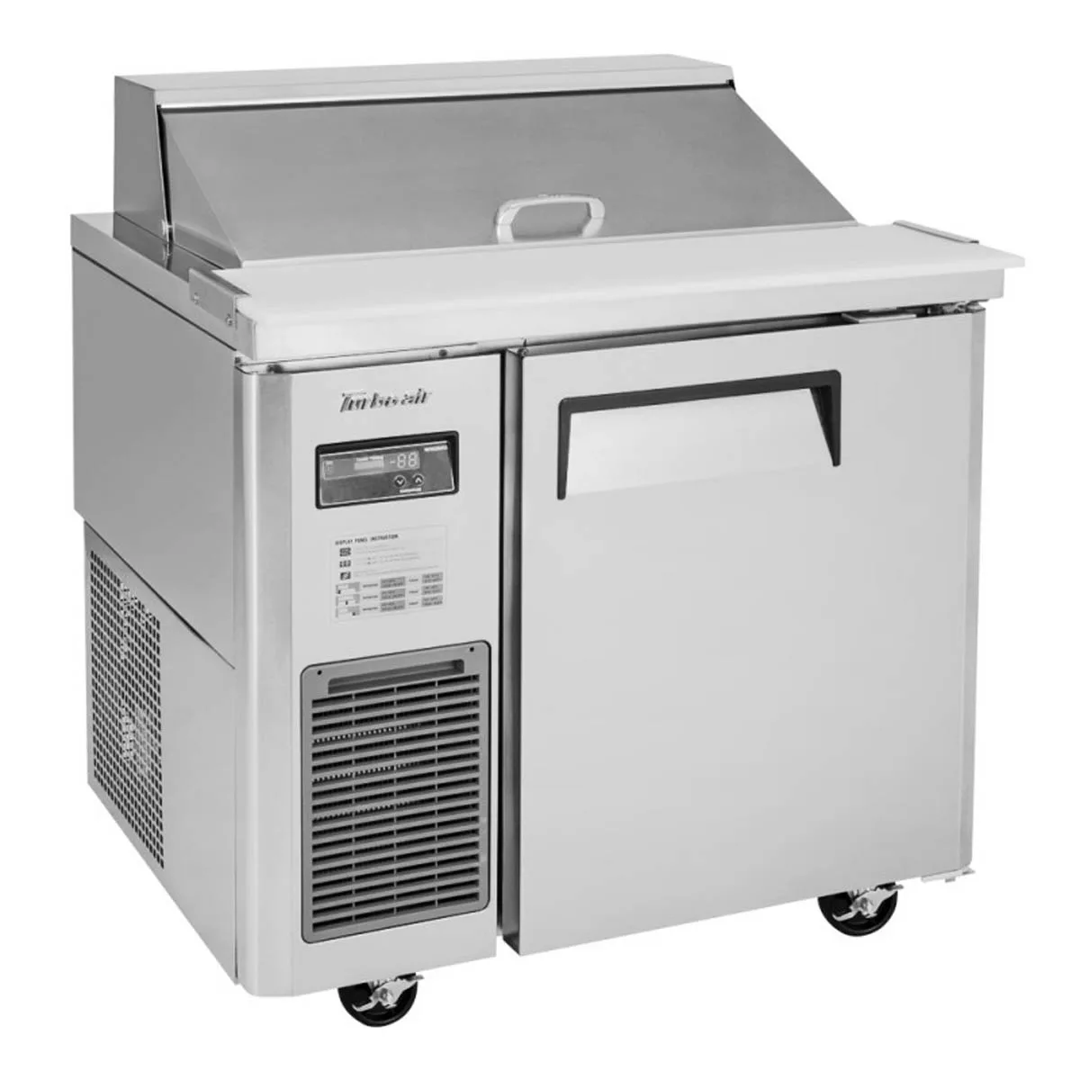 Turbo Air JST-36-N 35" One Section Sandwich / Salad Prep Table w/ 1 Door, 8 Pans