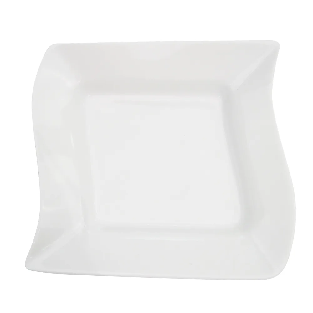 CAC China MIA-120 Miami Pasta Bowl 16 oz 12" Square Porcelain Bone White 12"L x12"W x2"H - Dozen