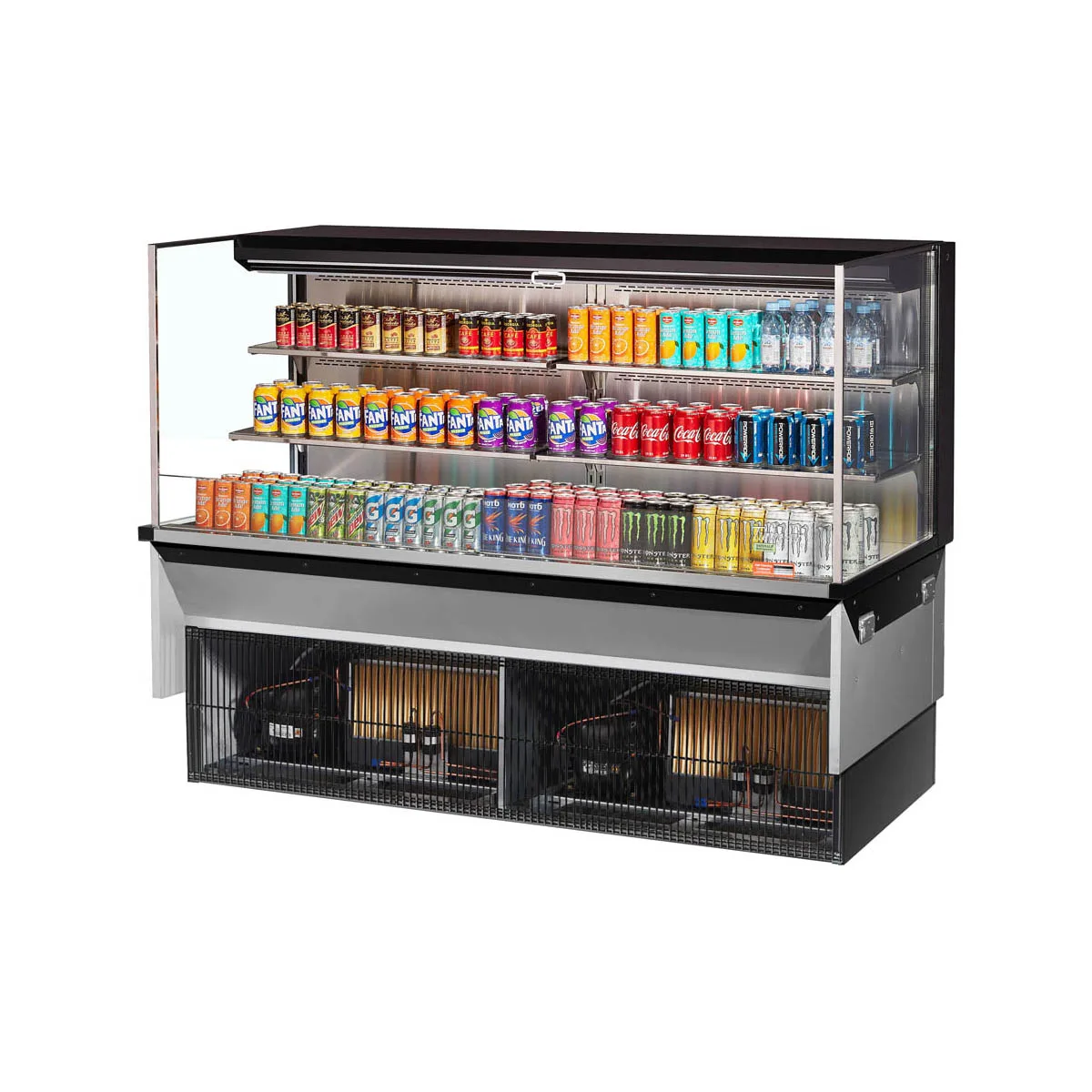 Turbo Air TOM-72L-UF-W(B)-3SI-N 72" Drop In Open Refrigerated Deli Display Case