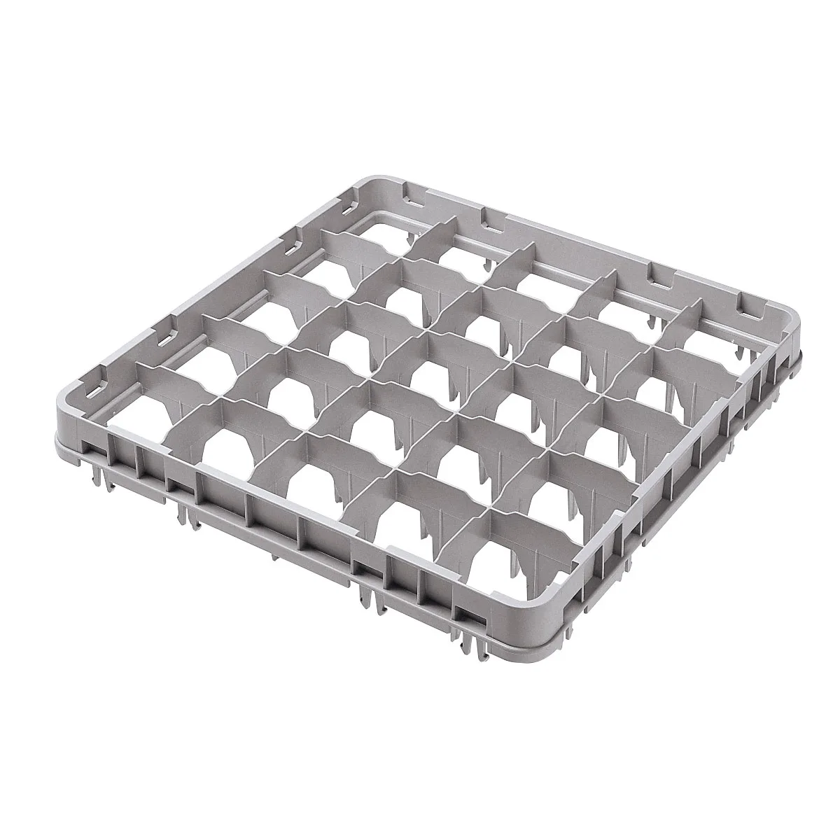 Cambro 25E4151 Full Drop Stemware Extender, Full Size, 25 Compartments, Soft Gray, 19-5/8" x 19-5/8" x 2"