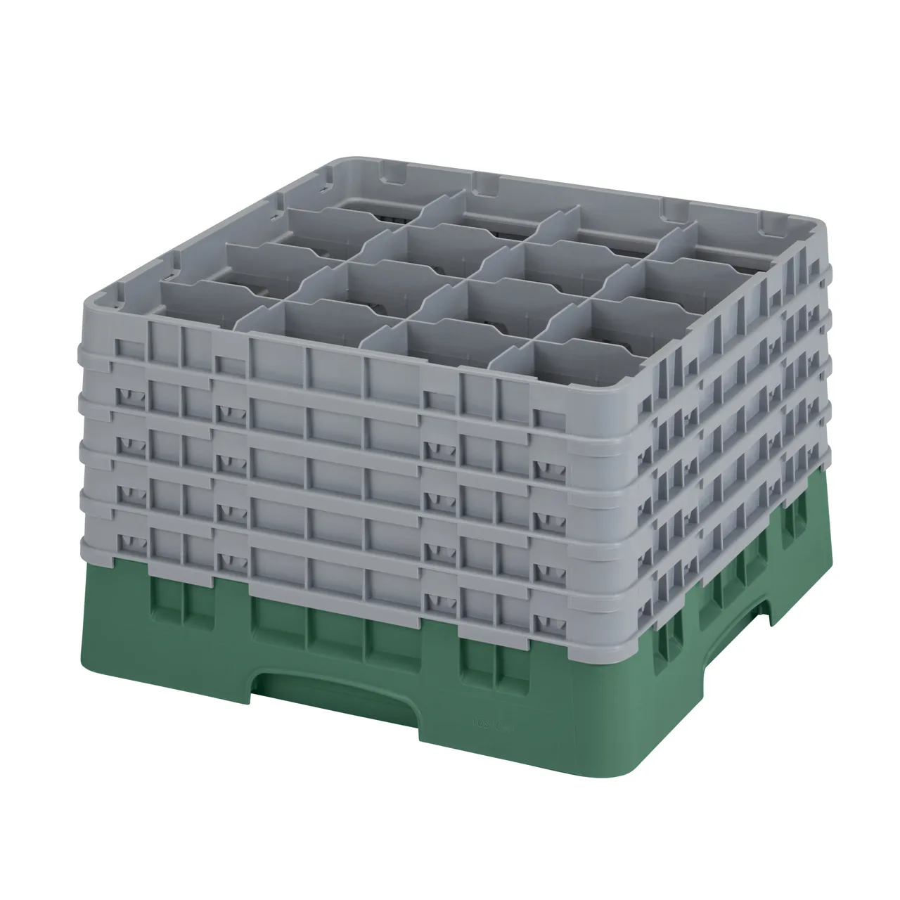 Cambro 16S1058119 Camrack Glass Rack, Sherwood Green, Full Size, 19-3/4 x 19-3/4, 16 Compartments