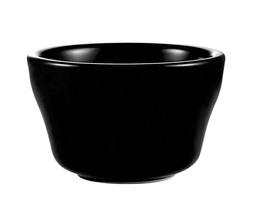 CAC China LV-4-BLK - 7.25 oz Bouillon Cup, 4" Dia x 2.5" H, Stoneware, Microwave Safe - 1 Dozen