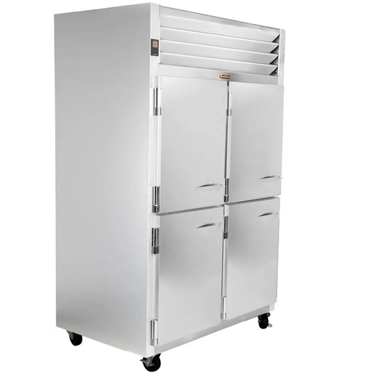 Traulsen G20003 52" 2-Section Reach-In Refrigerator w/ 4 Solid Half-Doors (hinged left/left), Top Mount, 46 cu. ft.