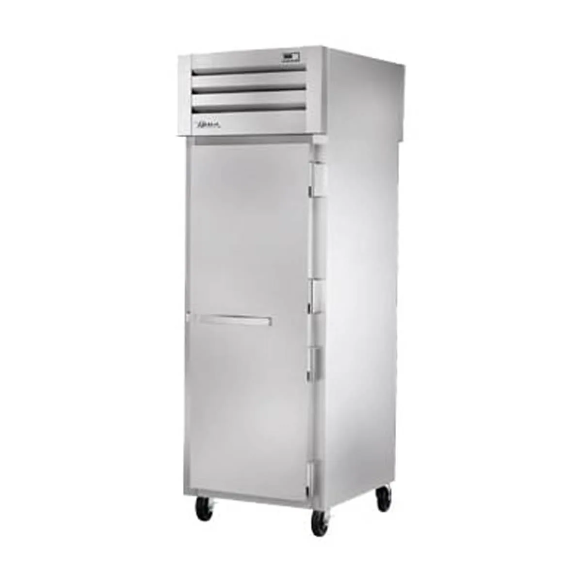 True STA1RPT-1S-1G-HC 28" 1-Section Pass-Thru Refrigerator w/ Front Solid & Rear Glass Door, Aluminum Interior-Stainless Floor