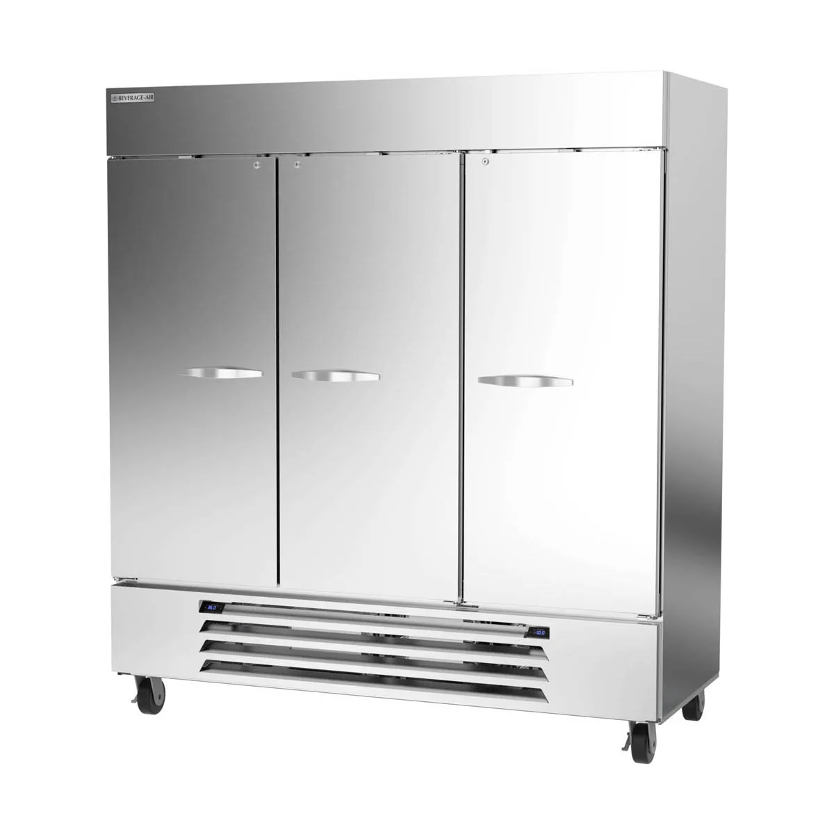 Beverage Air HBRF72HC-1-C 75" 3-Section Reach-In Refrigerator Freezer Combo w/ 3 Solid Doors